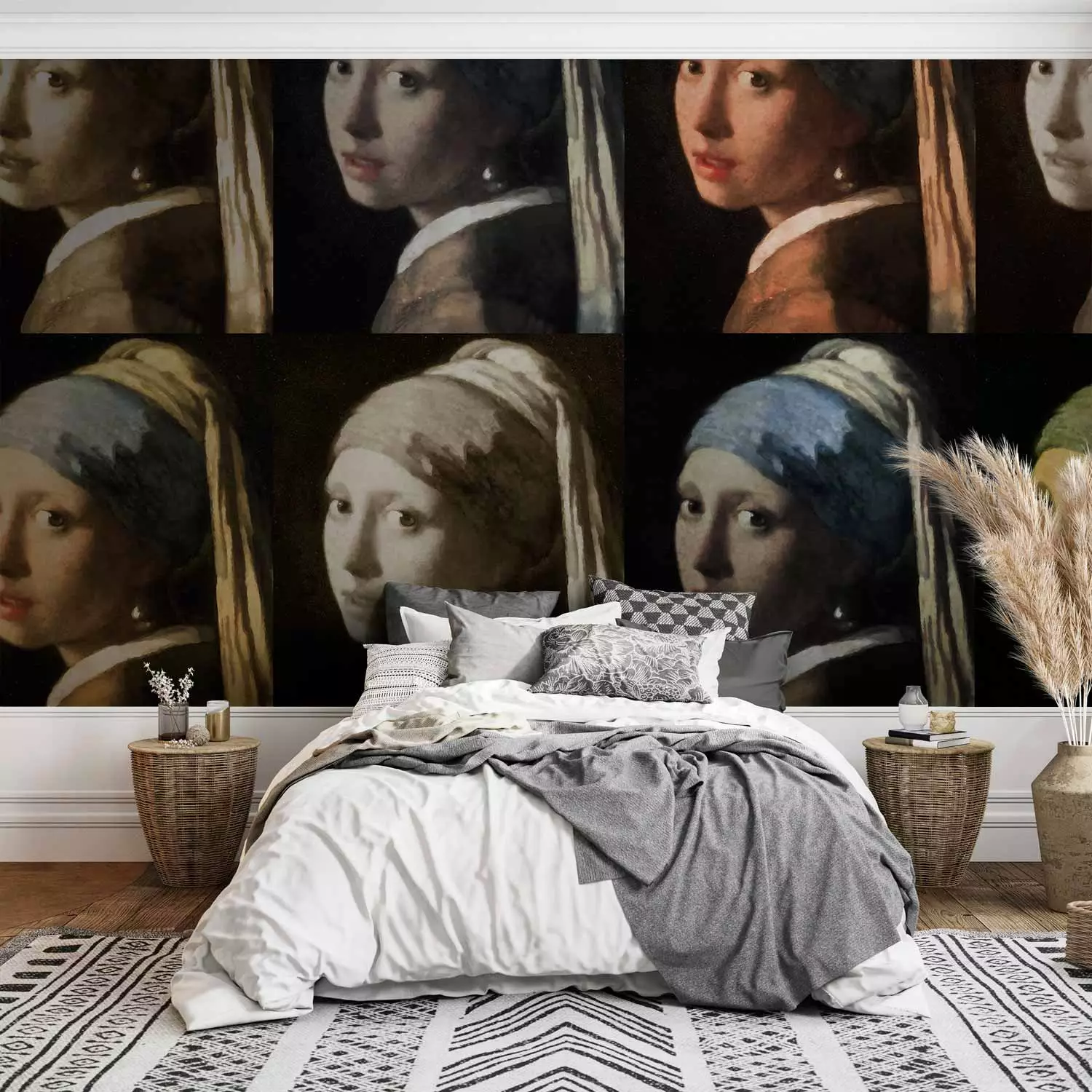 mural decorativo pared - la joven de la perla - RevestirArte instalaciones